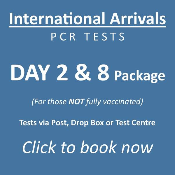 Day 2 and Day 8 Test Package for International Arrivals (MANDATORY TEST)